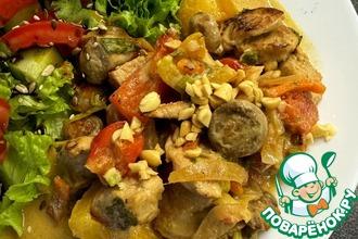 Рецепт: Курица с овощами в соусе Том Кха