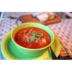Суп томатный с капустой и пшеничной крупой