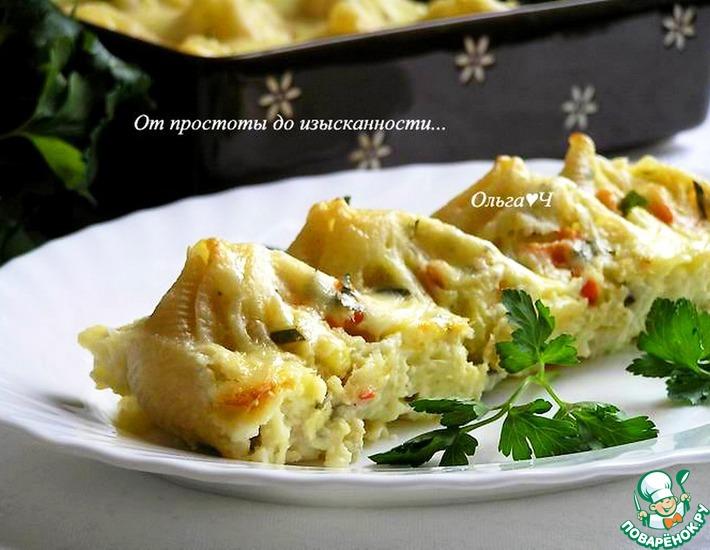 Рецепт: Лумакони с творогом и овощами