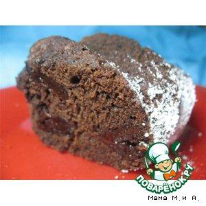Рецепт: Шоколадный кекс с черносливом