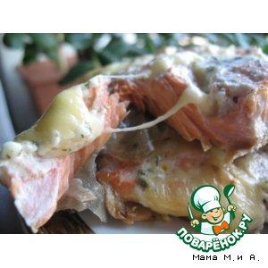 Рецепт: Рыбное филе с сырными кармашками