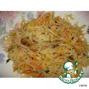 Рецепт: Корейский салат Фунчоза