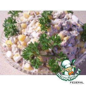 Рецепт: Салат с морской капустой и тунцом