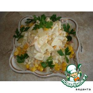 Рецепт: Кальмары с ананасами
