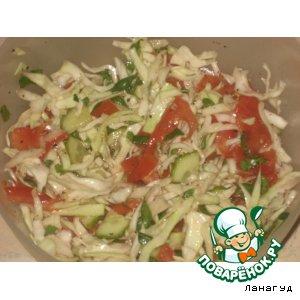 Рецепт: Овощной салат "Свежесть"