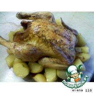 Рецепт: Курица с травами и сухофруктами