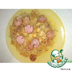 Рецепт: Солянка с сосисками и макаронами