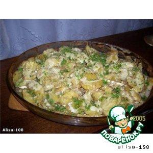 Рецепт: Картофель со сметаной и оливками