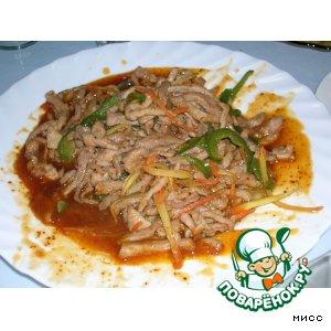Рецепт: Свинина с овощами по-китайски