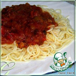 Рецепт: Спагетти с овощным соусом