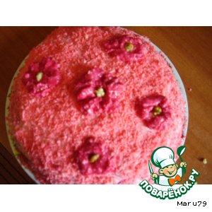 Рецепт: Розовый торт