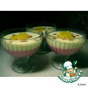 Рецепт: Бруснично-манговый десерт