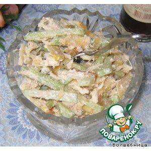 Рецепт: Салат из редьки с курицей