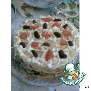 Рецепт: Салат-торт "Шедевр"