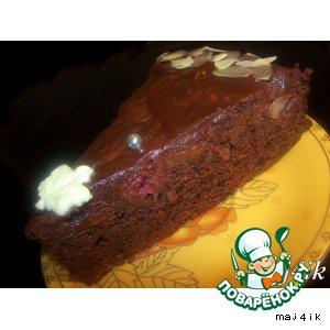 Рецепт: Торт "Шоколадно-вишнeвая сказка"