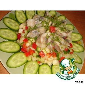 Рецепт: Салат Зеленый подсолнух