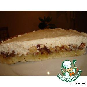 Рецепт: Медовый пирог с творогом и орехом