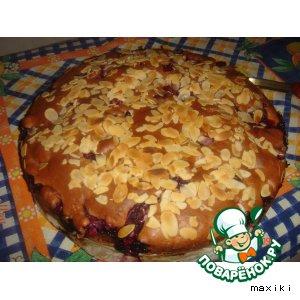 Рецепт: Пирог-болтушка с вишнями