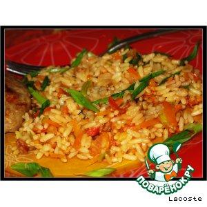 Рецепт: Рисовый гарнир с овощами и барбарисом