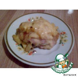 Рецепт: Куриные бедрышки в ананасах