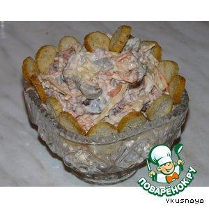 Рецепт: Салат с копченой курицей