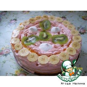 Рецепт: Зефирный торт с фруктами