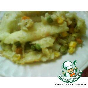 Рецепт: Вкусненькая картофельная запеканочка с овощами