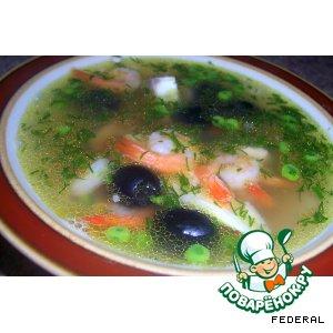 Рецепт: Рыбный суп с горошком