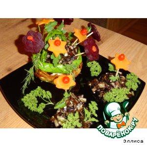 Рецепт: Грибное рагу c вареными овощами На цветочной поляне