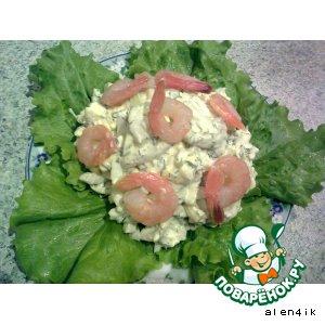 Рецепт: Салат с кальмарами и яйцом