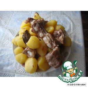 Рецепт: Рагу на хрящах, запеченное с картофелем