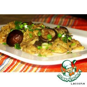 Рецепт: Китайская капуста с грибами шиитаке