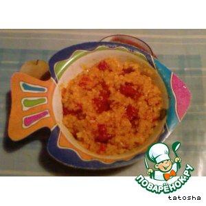 Рецепт: Рис с колбасой и томатом