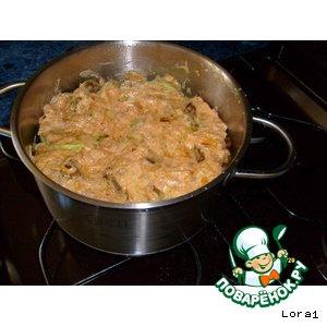 Рецепт: Кабачки тушeные в заливке-соусе