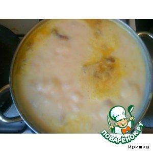 Рецепт: Сырный суп с копчeным окорочком