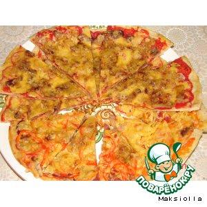 Рецепт: Пицца с помидорами №1