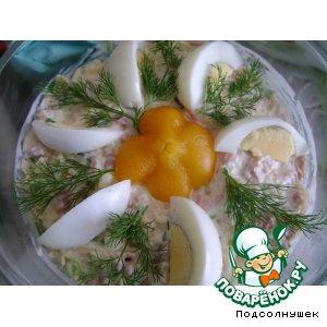 Рецепт: Салат Курица в ананасах