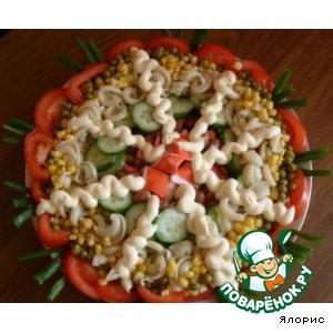 Крабовый салат с макаронами Супер-салат