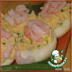 Рецепт: Яйца фаршированные "Морские"
