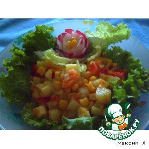 Рецепт: Тушеные овощи Гавайские цветы