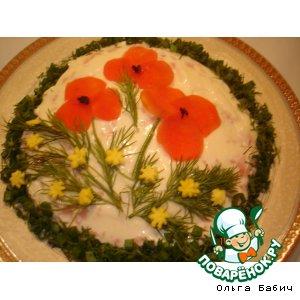 Рецепт: Салат Полевые цветы