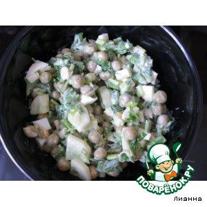 Рецепт: Салат из горошка с зеленью