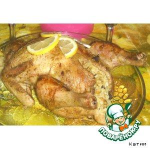 Рецепт: Фаршированная курица "Шалунья"