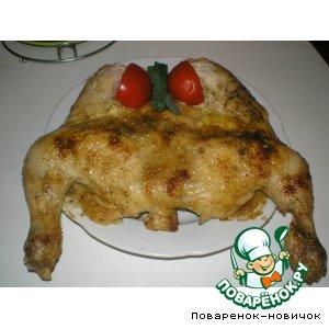 Рецепт: Курица с чесноком в майонезно-горчичном соусе