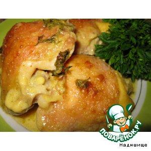 Рецепт: Куриные бедрышки с сыром