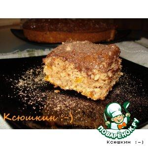 Рецепт: Пирожные с курагой, шоколадом и орехами