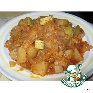 Рецепт: Картофельное рагу с кабачками