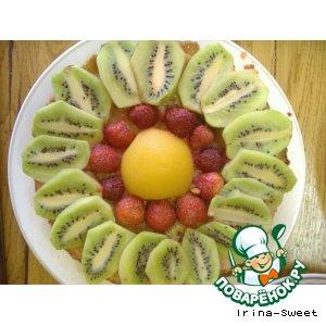 Рецепт: Песочный торт с фруктами в желе