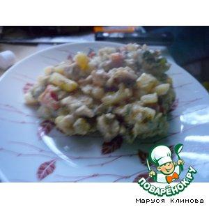 Рецепт: Курица с овощами и прованскими травами