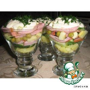 Рецепт: Салат праздничный  картофельный